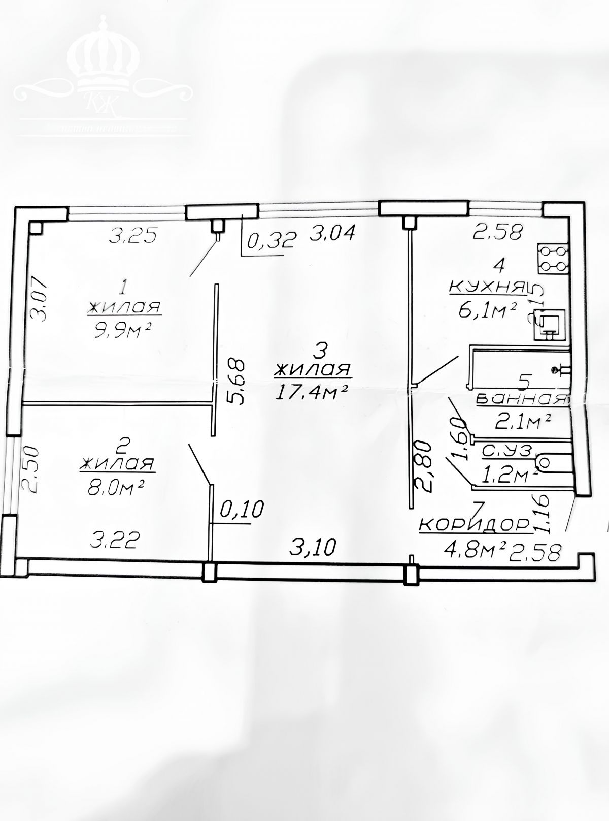 3 комнатная квартира  по адресу Могилёв, Островского, 48