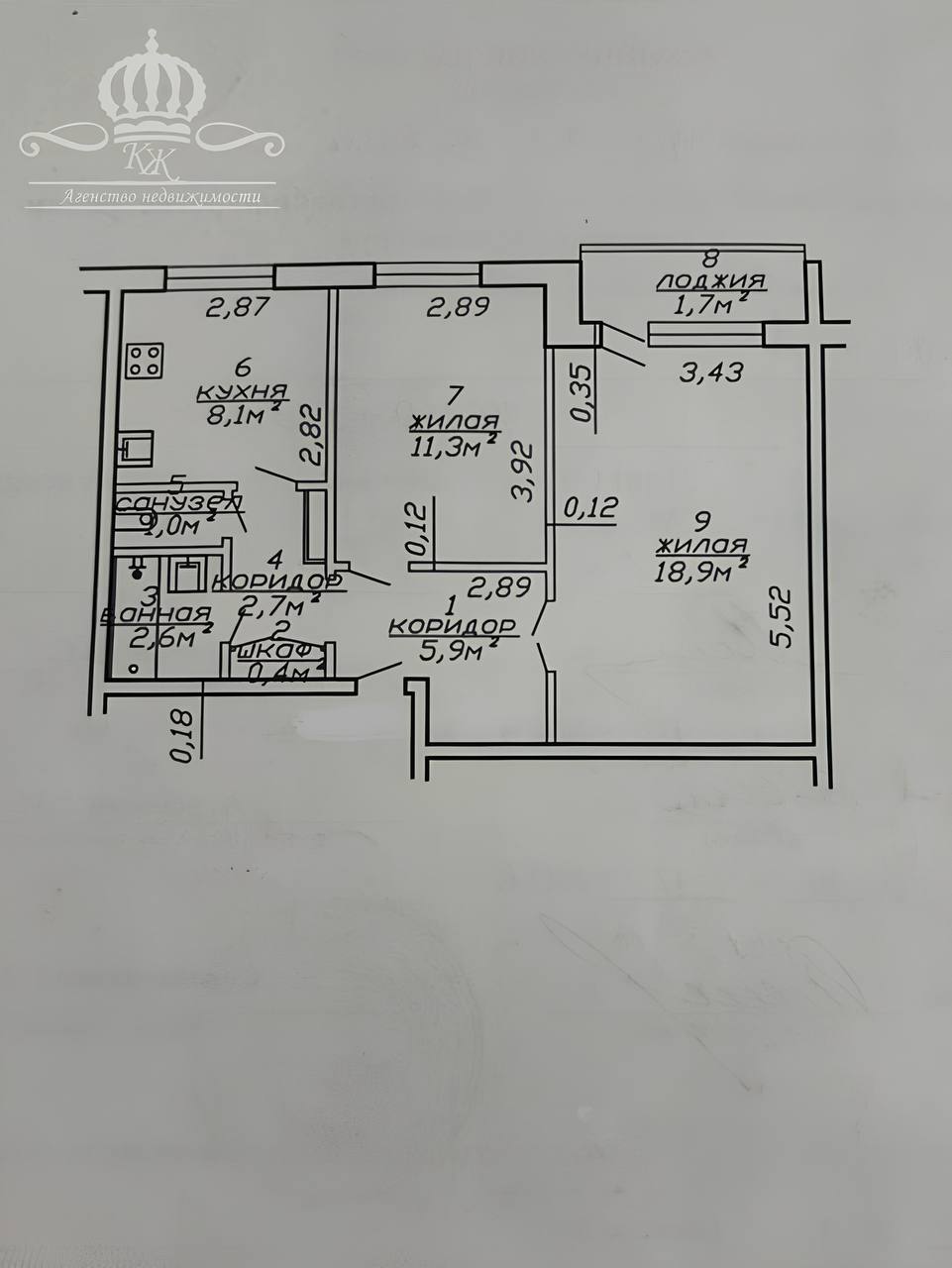 2 комнатная квартира  по адресу Могилёв, Улица 30 лет победы, 2